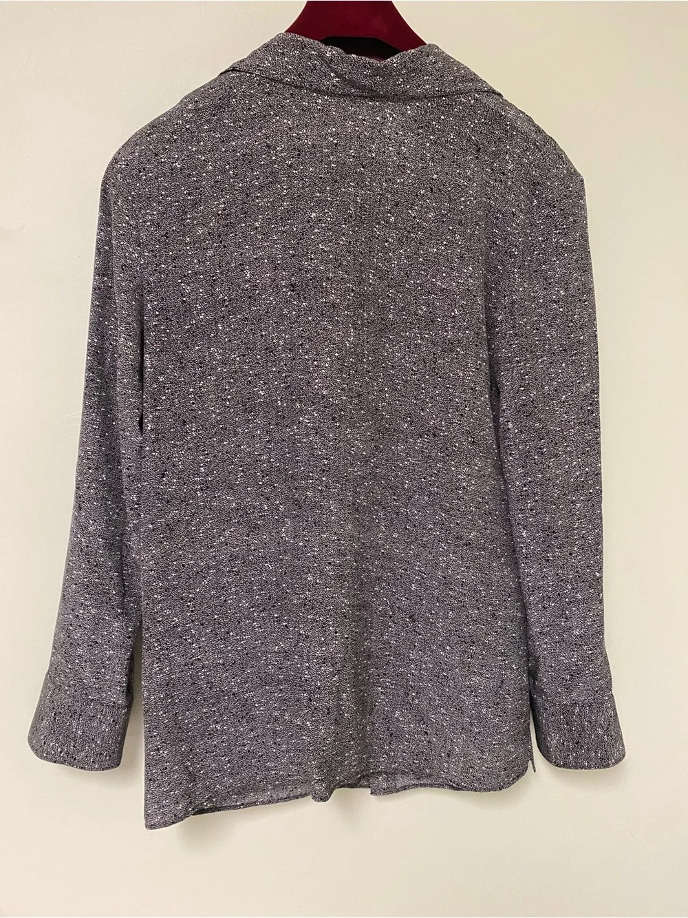 Gucci Men's Button-Down Shirt in Speckled Gray